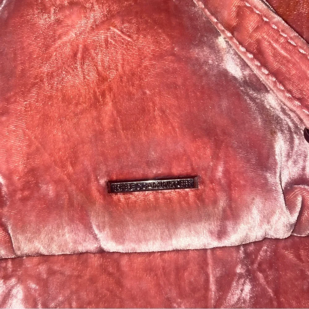 Pink backpack velour backpack velvet backpack Rebecca minkoff Julian